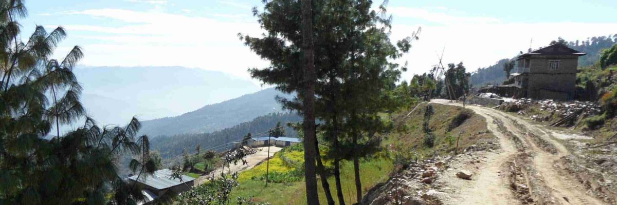 zicht op de school in Sailung Nepal